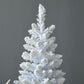 7 ft Slim Snow-Flocked Artificial Christmas Tree - Realistic Indoor Decor with Plastic Base, Perfect for Holiday 2024