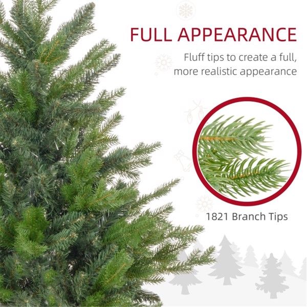 6ft Realistic Green Christmas Tree – Flame Retardant Branches with Easy Setup, Perfect Holiday Decor for Indoor Use 2024