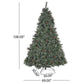 9' Snow-Flocked Cashmere Christmas Tree with 105 Pine Cones & 1200 Clear Lights - Perfect Holiday Decor for 2024