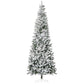 9 ft Snow-Flocked Artificial Christmas Pencil Tree – Realistic Holiday Decor for Home & Office 2024