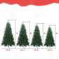 8ft Fireproof PVC Hinged Green Artificial Christmas Tree - Eco-Friendly Holiday Decor for 2024