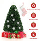 3 Feet Pre-Lit Snowflake Christmas Tree with LED Lights - Realistic Holiday Decor for Home & Office 2024