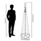 5 ft Lighted Cone Christmas Tree with 240 LED Lights & Bluetooth Control for Holiday Decor 2024