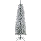 5ft Slim Snow-Flocked Christmas Tree – Realistic Indoor Holiday Decor for Small Spaces, Perfect for Christmas 2024