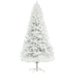 6ft Unlit White Artificial Christmas Tree with 1000 Branch Tips, Auto Open Design, Steel Base, Ideal Holiday Decor for Home & Office 2024