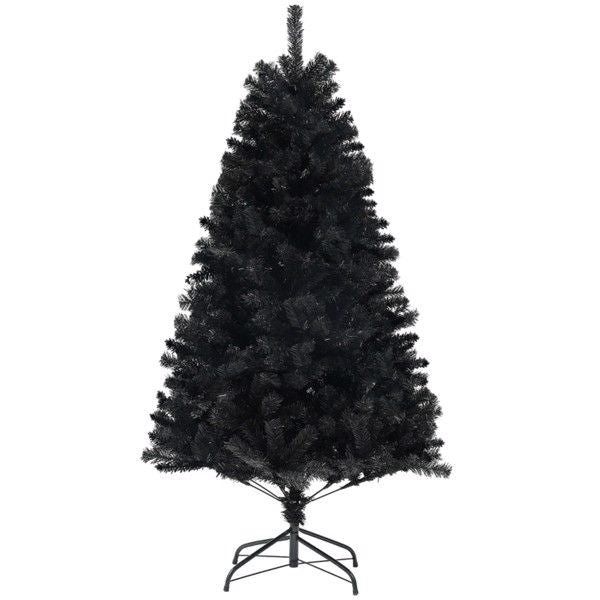 6ft Black Christmas Tree – Realistic Holiday Decor with Flame Retardant Branches, Ideal for Indoor Use 2024