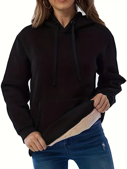 Warmer Gemütlicher Damen Kapuzenpullover - Locker Gefüttert mit Sherpa