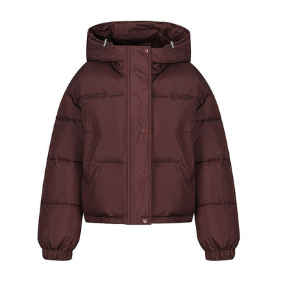Lightweight Women Puffer Coat - Boxy Cotton Fill, Layering