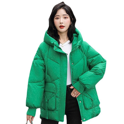Insulating Cozy Women's Puffer Jacket - Oversized Down Cotton