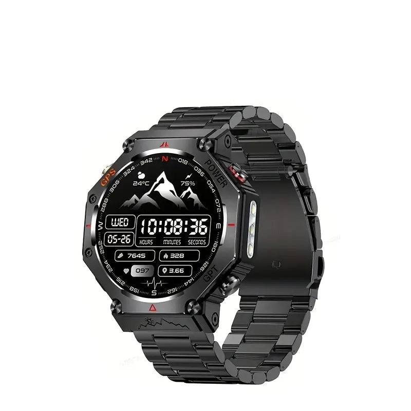 Military Smart Watch Rugged GPS Compass Altimeter Barometer 10ATM Waterproof AMOLED Bluetooth Call Fall 2025 Gear