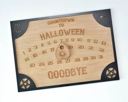 Halloween Countdown Kalender Rustikale Wanddekoration 2025