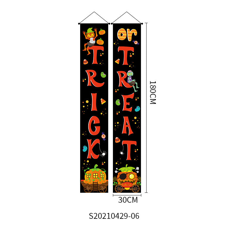 Halloween Doorway Banners Pair Oxford Cloth 180x30cm