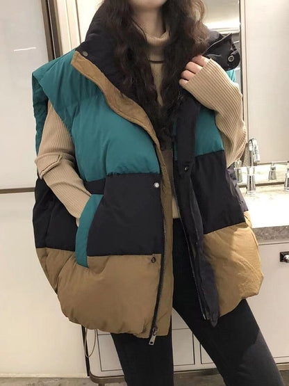 Insulating Women’s Down Vest - Oversized Boxy, Winter