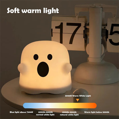 Silicone Night Light Touch Lamp Bedside Cute Halloween