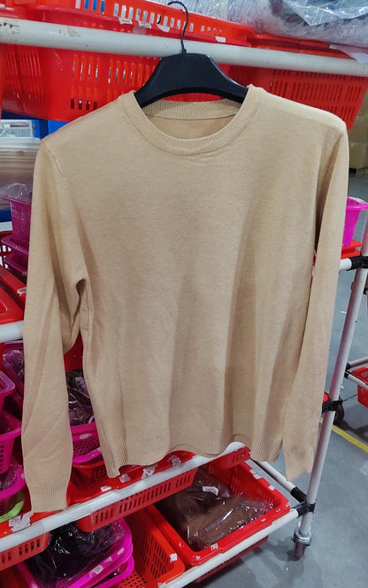 Blød afslappet herre crewneck sweater - oversized strik