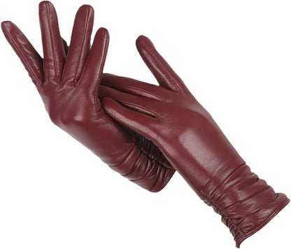 Soft Classic Women Leather Gloves - Tailored Wool Lined