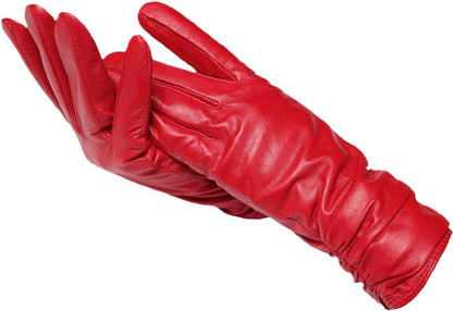 Soft Classic Women Leather Gloves - Tailored Wool Lined