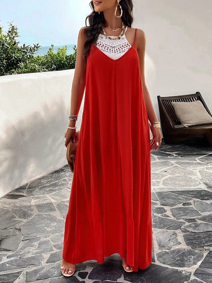 Elegant Women's Strap Dress in Solid Color - Versatile Summer and Formal Dresses for All Occasions-3