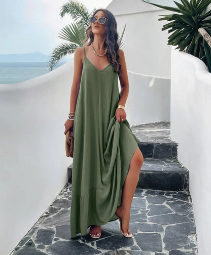 Variant image for Elegant Women's Strap Dress in Solid Color - Versatile Summer and Formal Dresses for All Occasions-5