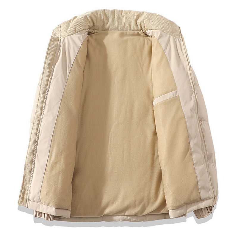 Isolierende Unisex Steppjacke - Stehkragen, Baumwolle