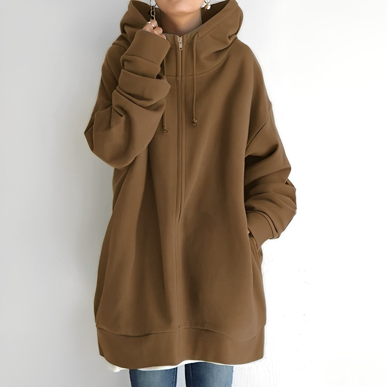 Warm Womens Fleece Hoodie - Oversized, Brushed Fleece