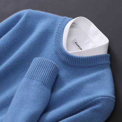 Blød afslappet herre crewneck sweater - oversized strik