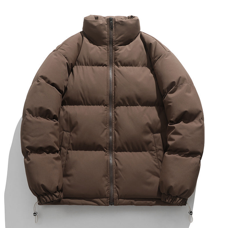 Warm Relaxed Men Down Coat - Boxy Puffer, Polyester, Urban
