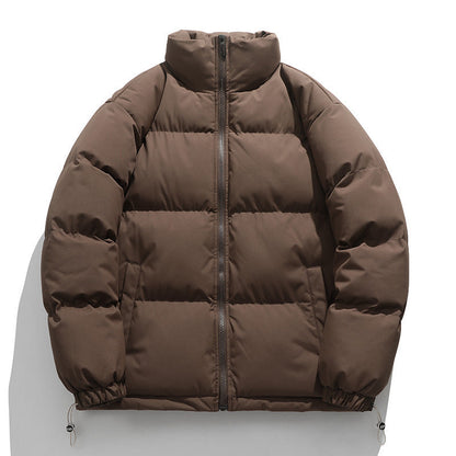 Warm Relaxed Men Down Coat - Boxy Puffer, Polyester, Urban