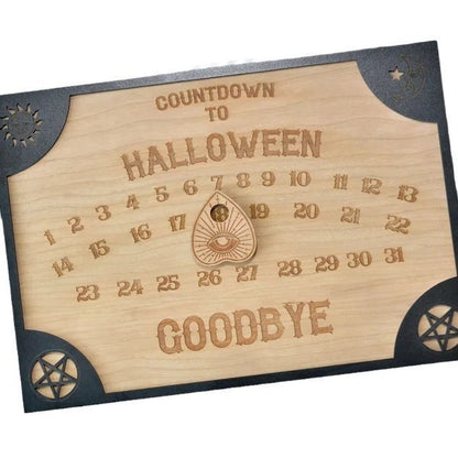 Halloween Countdown Kalender Rustikale Wanddekoration 2025
