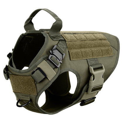 Tactical Dog Harness No-Pull With Front And Back D-Rings Quick-Release Buckles Top Handle Heavy-Duty Training