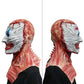 Creepy Full-Face Double Layer Halloween Mask - Terrifying Costume Accessory for Adults, Perfect for Parties and Events