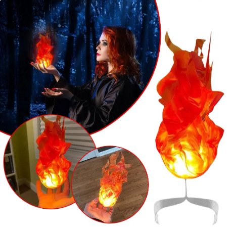 Magical LED Floating Fireball Decoration - Enchanting Halloween Prop for Spooky Parties and Costumes