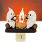 Ghostly Campfire Night Light - Flickering LED Halloween Decor for Spooky Ambiance in Bedrooms and Living Rooms