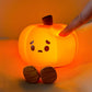 Silicone Pumpkin Night Light - Rechargeable, Adjustable Brightness Lamp for Halloween Decor, Safe Touch-Friendly Design for Kids