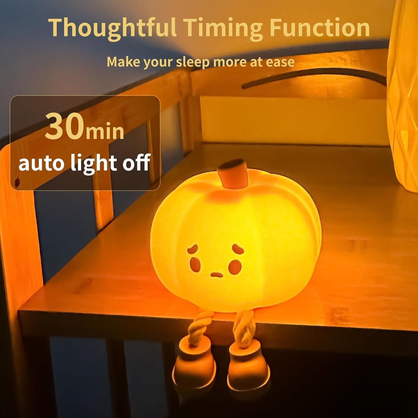 Silicone Pumpkin Night Light - Rechargeable, Adjustable Brightness Lamp for Halloween Decor, Safe Touch-Friendly Design for Kids