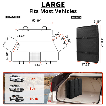 Copertura per Seggiolino Auto Amaca Impermeabile Protettore con Tasche Portaoggetti e Finestra in Rete per Auto e Camion Regalo Autunno 2025