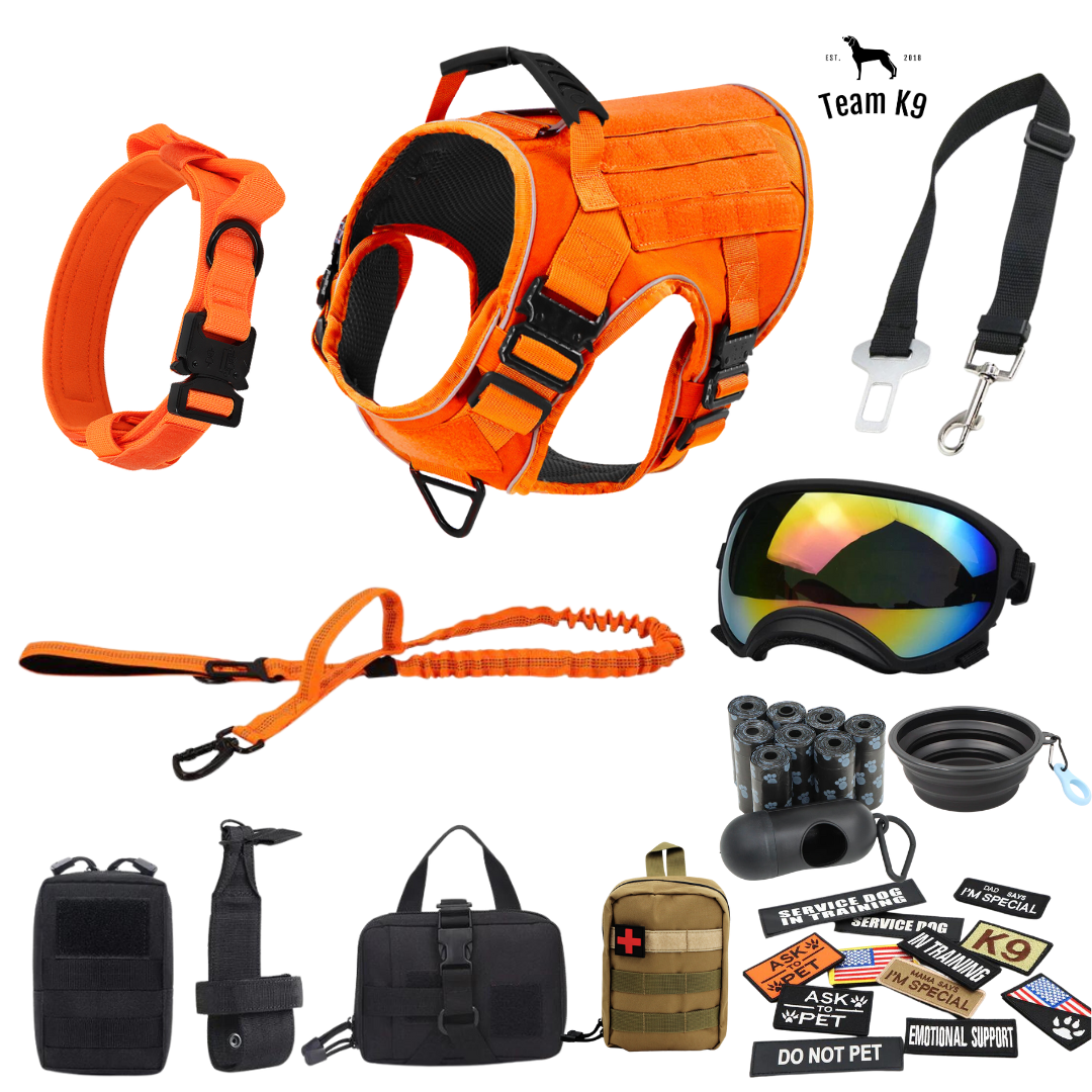 Dog Harness No-Pull Tactical Front Clip With 4 Quick-Release Buckles Reflective Strips Top Handle Fall 2025