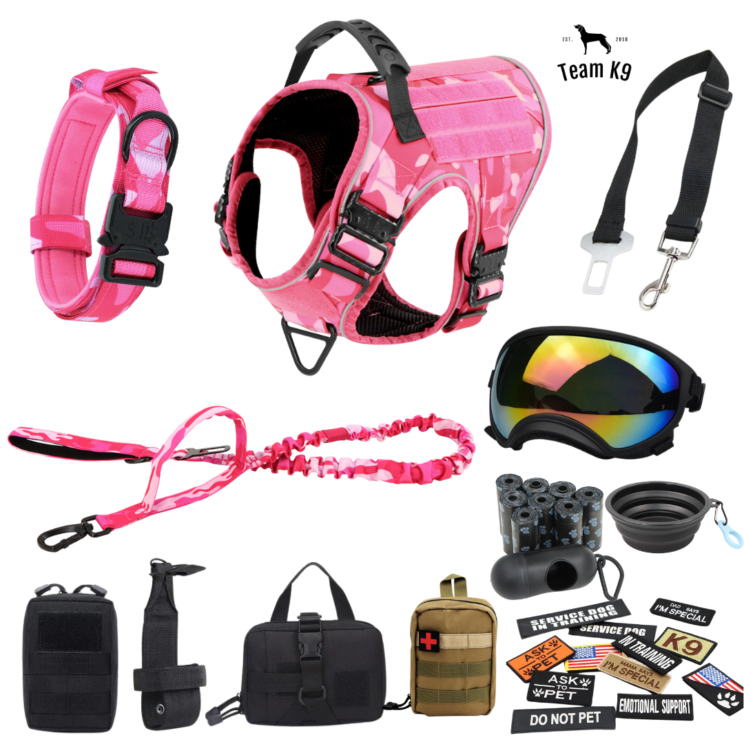 Dog Harness No-Pull Tactical Front Clip With 4 Quick-Release Buckles Reflective Strips Top Handle Fall 2025