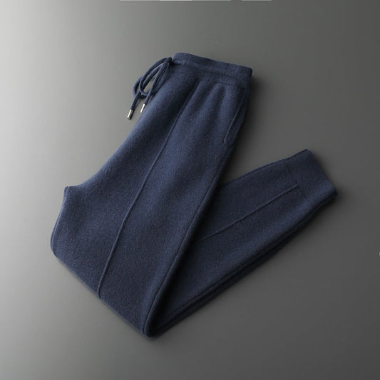 100% Cashmere Joggers for Men, Soft Comfortable Jogging Pants with Modern Cut and Thermoregulating Properties-1