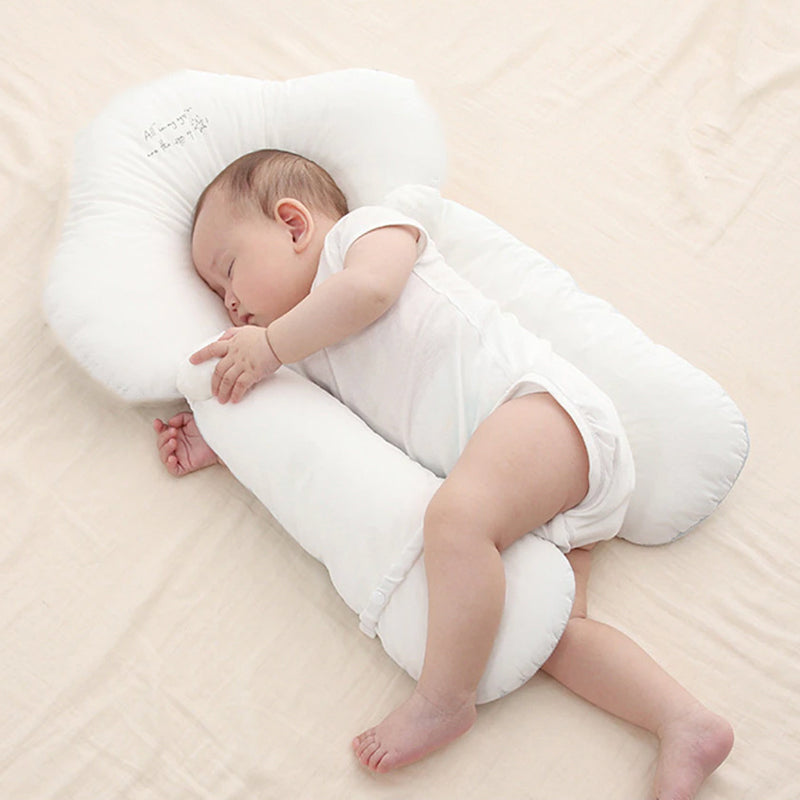 Organic Cotton U-Shape Baby Pillow - Soft & Safe Neck Support for Infants, Adjustable HugBuddy™ Design for Cozy Sleep