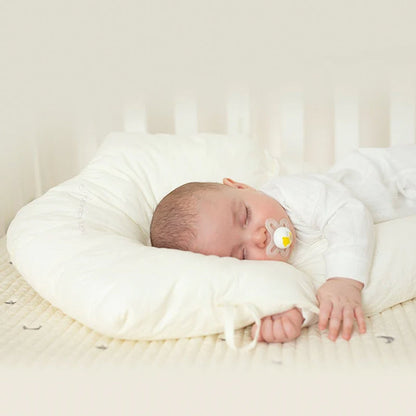 Organic Cotton U-Shape Baby Pillow - Soft & Safe Neck Support for Infants, Adjustable Hugbuddy Design for Cozy Sleep