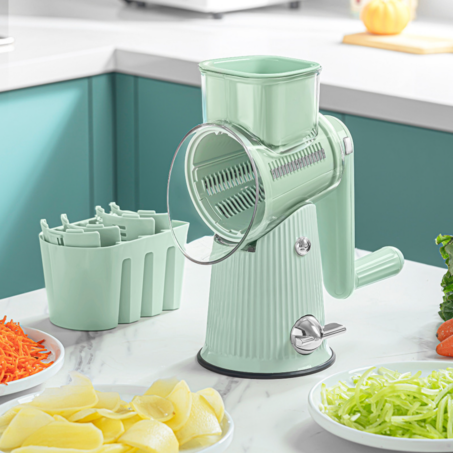 Grater & Slicer Set - Versatile Kitchen Tool for Effortless Vegetable, Fruit, Cheese, and Potato Prep