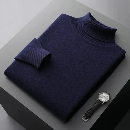 Soft Classic Men's Turtleneck Sweater - Cashmere, Warm Wear