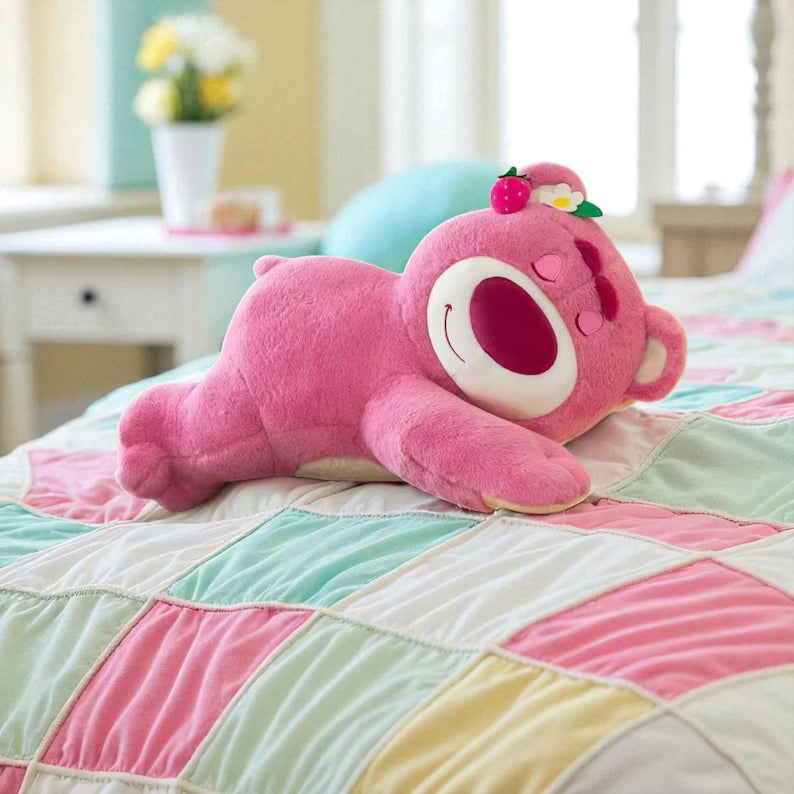 Lotso Plüsch Erdbeer Bär Kissen - 90cm Stofftier, Ein süßes Valentinstagsgeschenk & Festivals