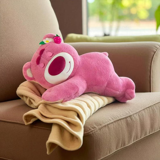 Lotso Plush Strawberry Bear Pillow - 90cm Stuffed Toy, A Sweet Valentine's Day Gift & Festivals