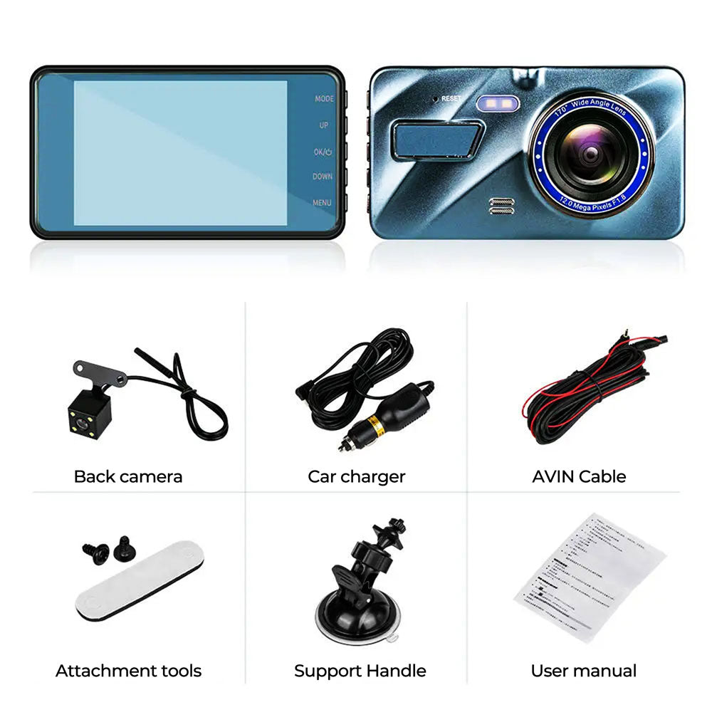 Dash Cam Dual UHD con Visione Notturna e Monitoraggio Parcheggio