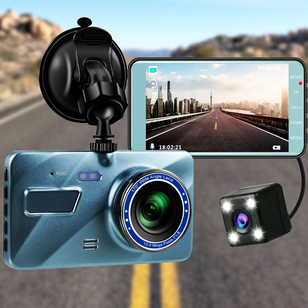 Dash Cam Dual UHD con Visione Notturna e Monitoraggio Parcheggio