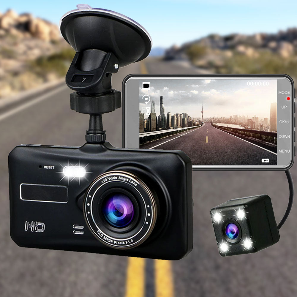 Dash Cam Dual UHD con Visione Notturna e Monitoraggio Parcheggio
