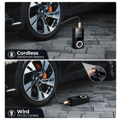 Tire Inflator Portable Digital Pump With Auto Shutoff