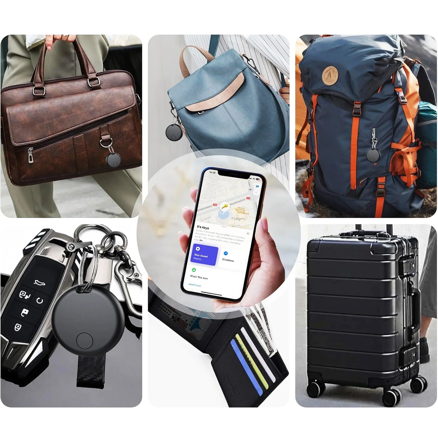 GPS Airtag Tracker Kompakt Iphone Android Ingen Abonnement
